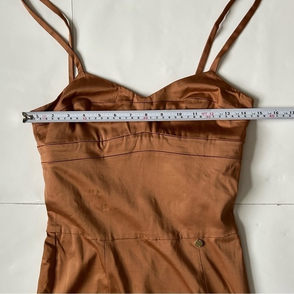 LIU Jo Milano brown mini dress size 40- M corset back zipper bustier - Picture 11 of 16